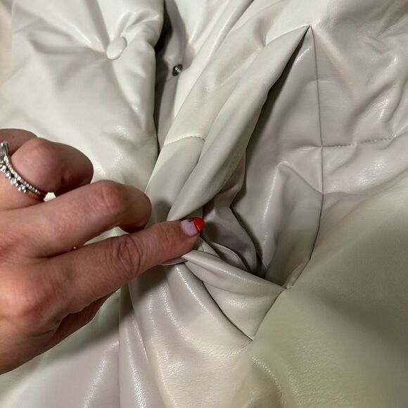 Lattelier Faux-Leather Puffer Jacket - Picture 7 of 11